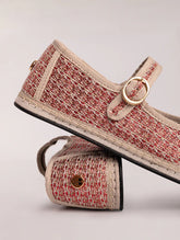 Mary Jane Jacquard Red
